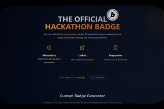 Preview of Bolt.new World's Largest Hackathon Badge Site