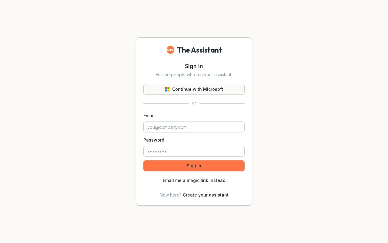 Preview of Sol Assistant