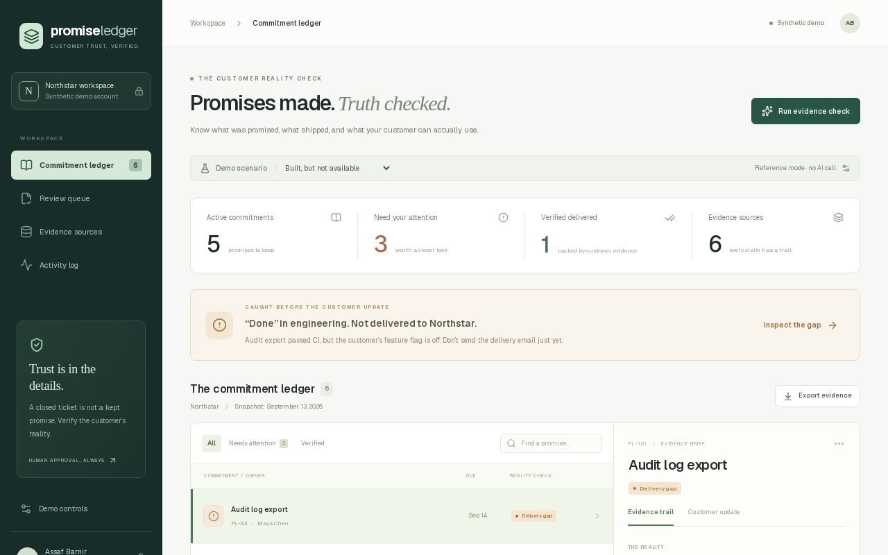 Preview of Promise Ledger