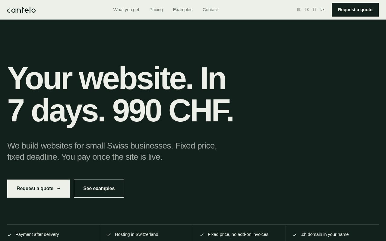 Preview of Swiss Website