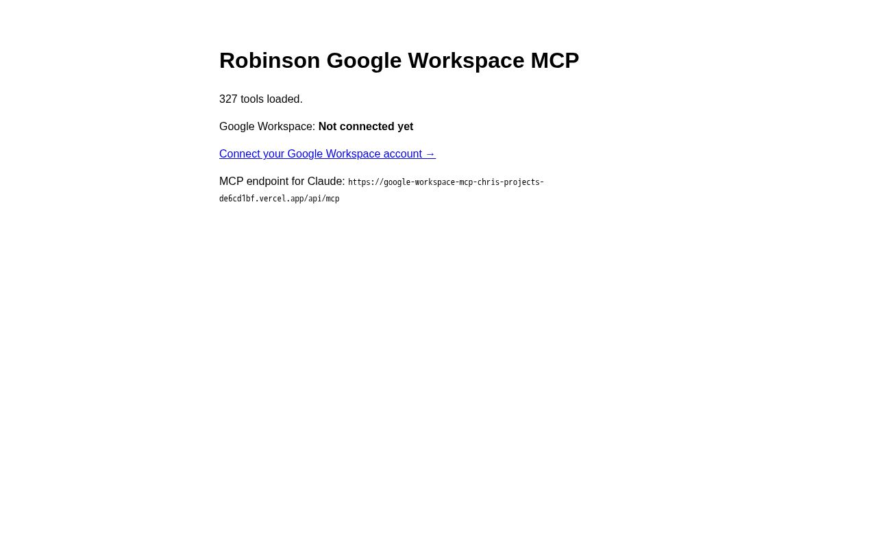 Preview of Google Workspace Mcp