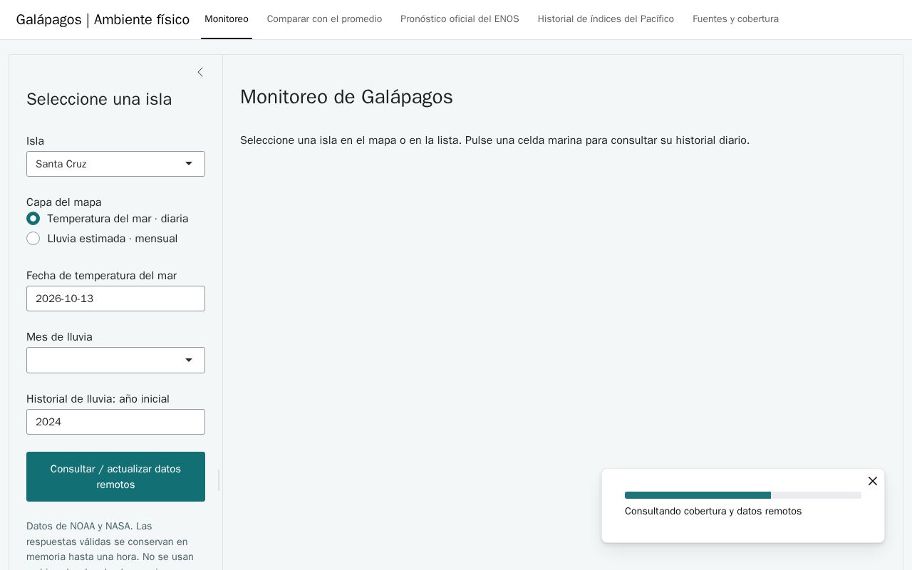 Preview of Galápagos · Monitoreo del ENOS
