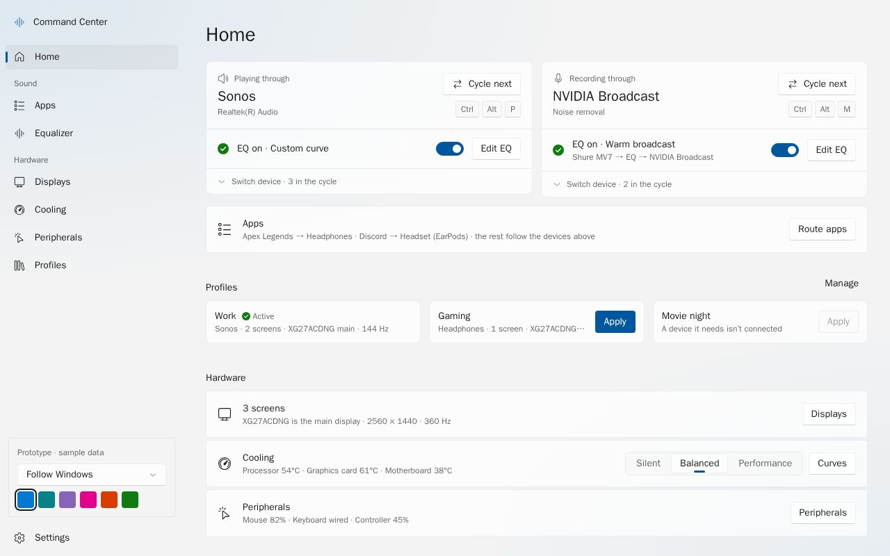 Preview of Command Center