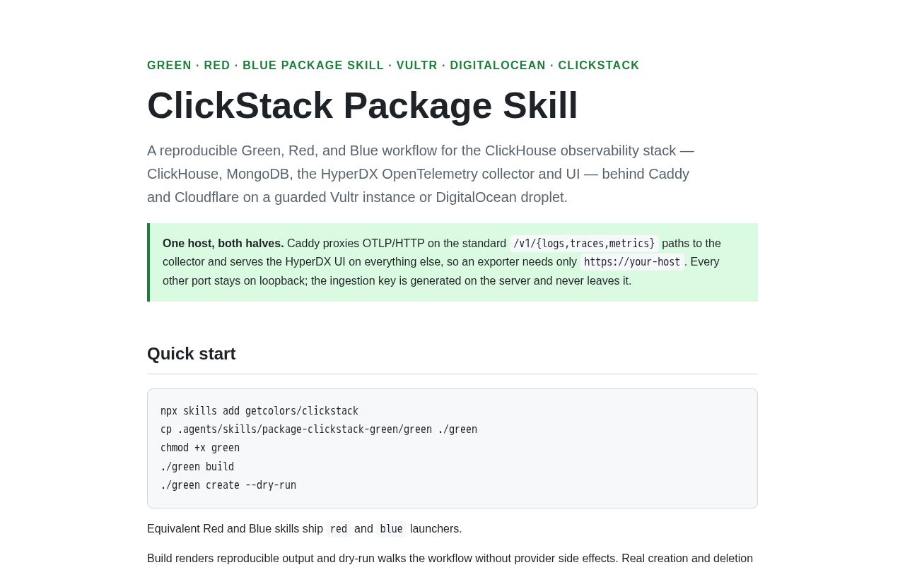 Preview of Clickstack