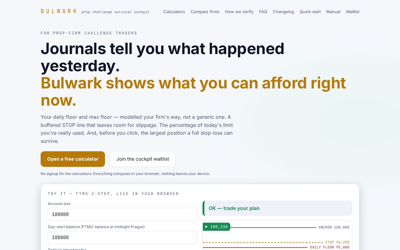Preview of Bulwark Site