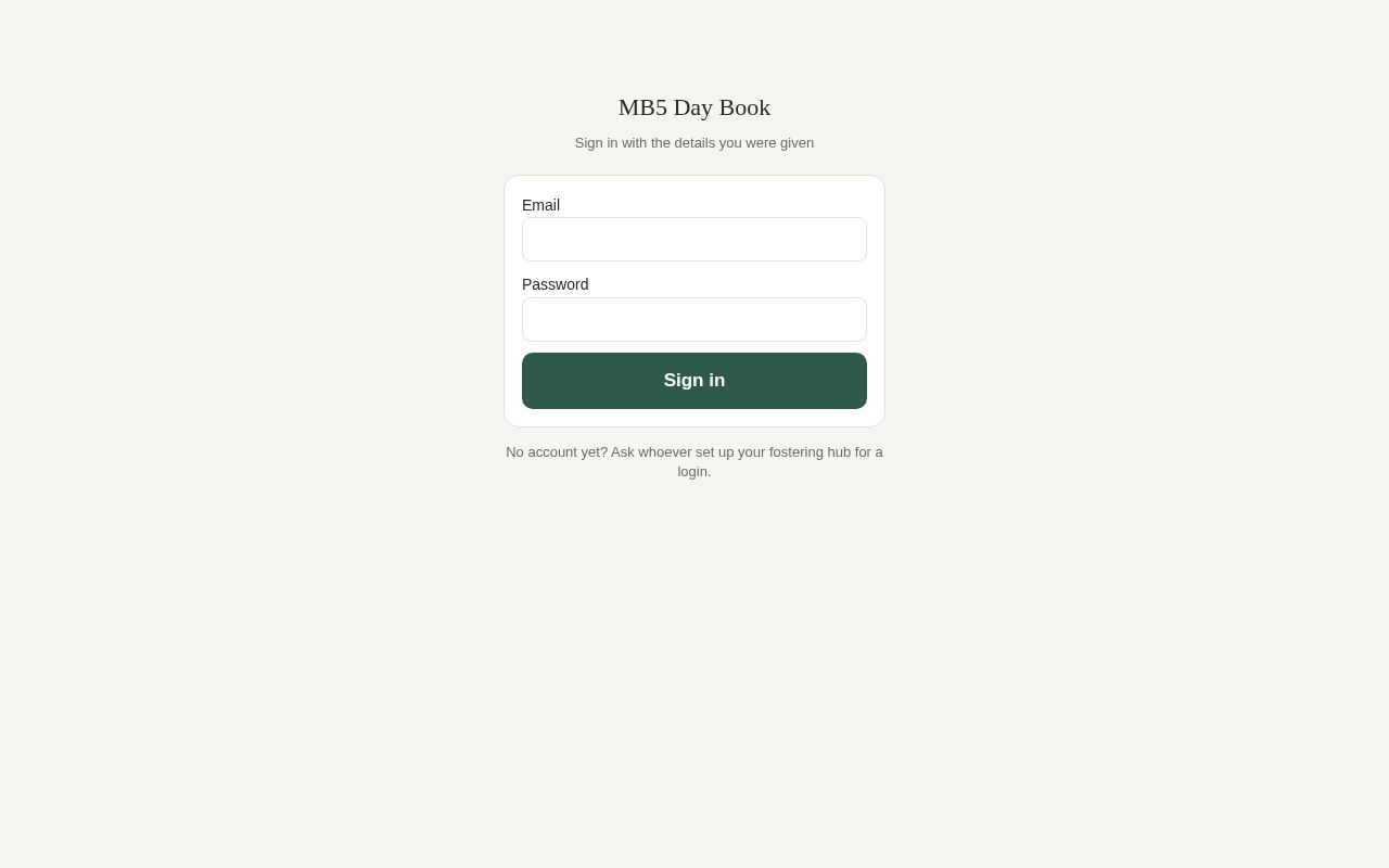 Preview of Mb5 Daybook App