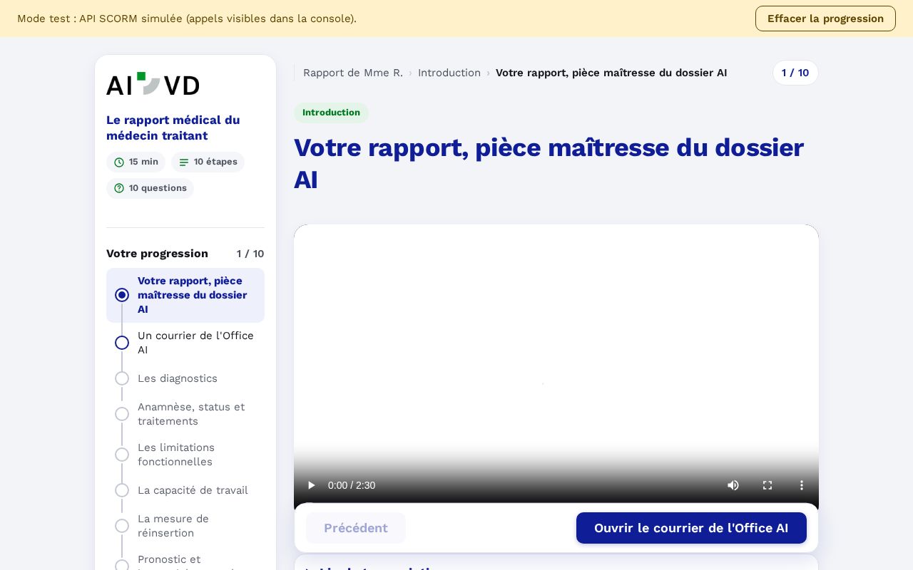 Preview of Elearning Rapport Medical Ai