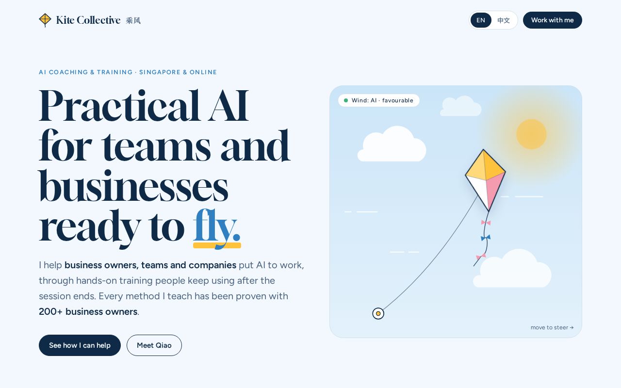 Preview of Kite Collective Landing Page