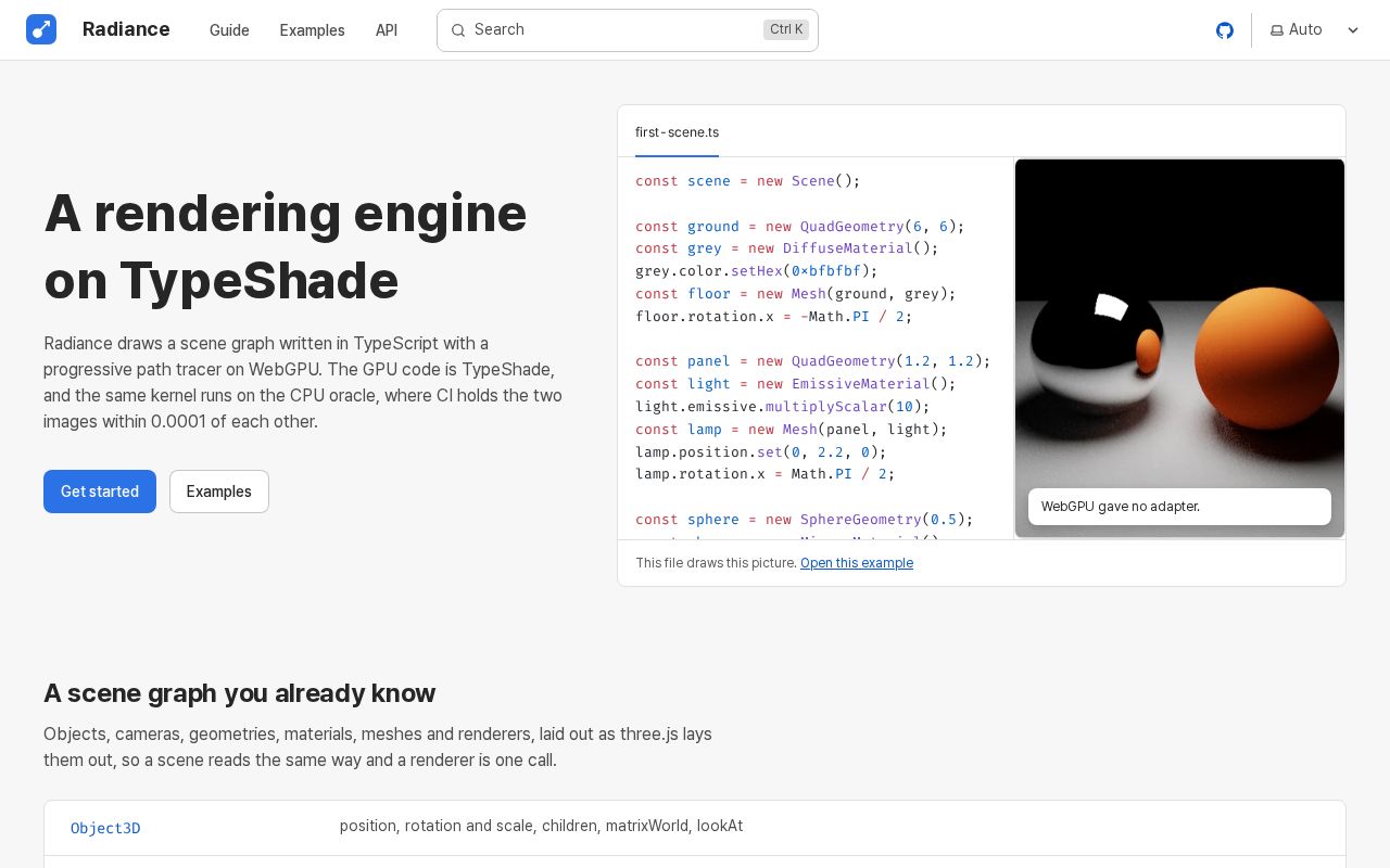 Preview of A rendering engine on TypeShade