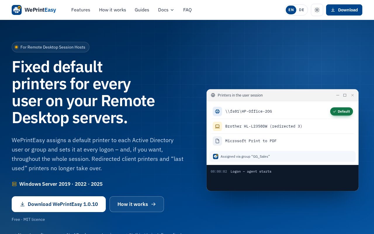 Preview of WePrintEasy