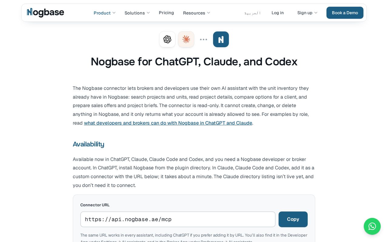 Preview of Nogbase Ai Plugin