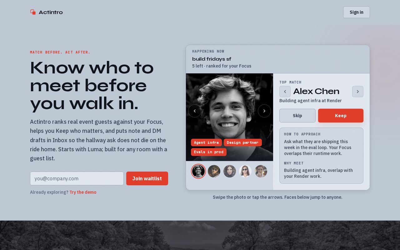 Preview of Orbit — map, organize events, research who's around