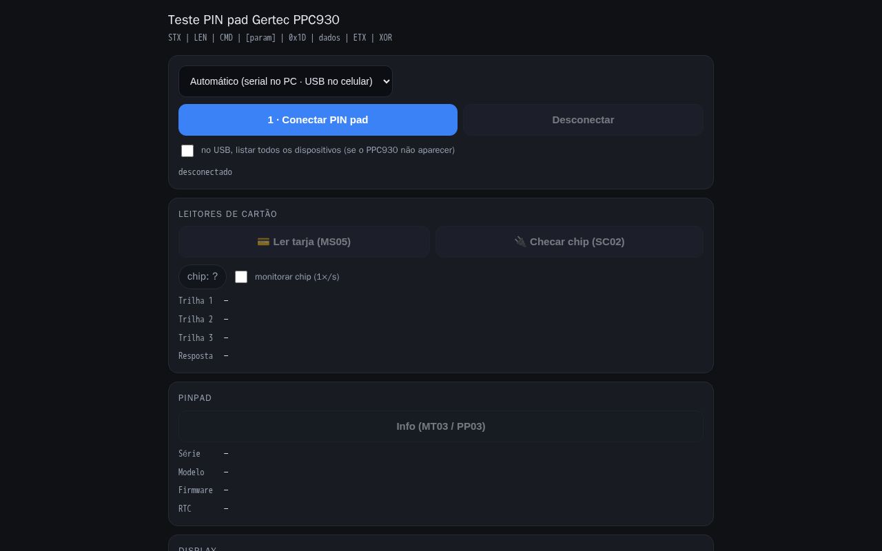 Preview of Teste Pinpad Gertec Ppc930