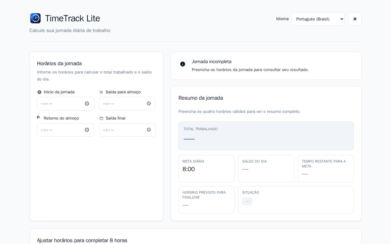Preview of TimeTrackLite