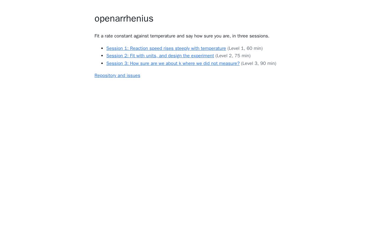 Preview of Openarrhenius