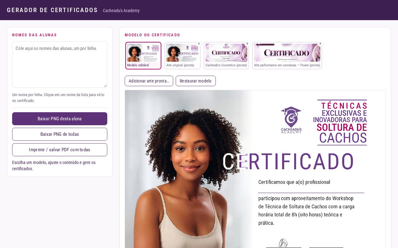 Preview of Cacheadus Academy Certificados
