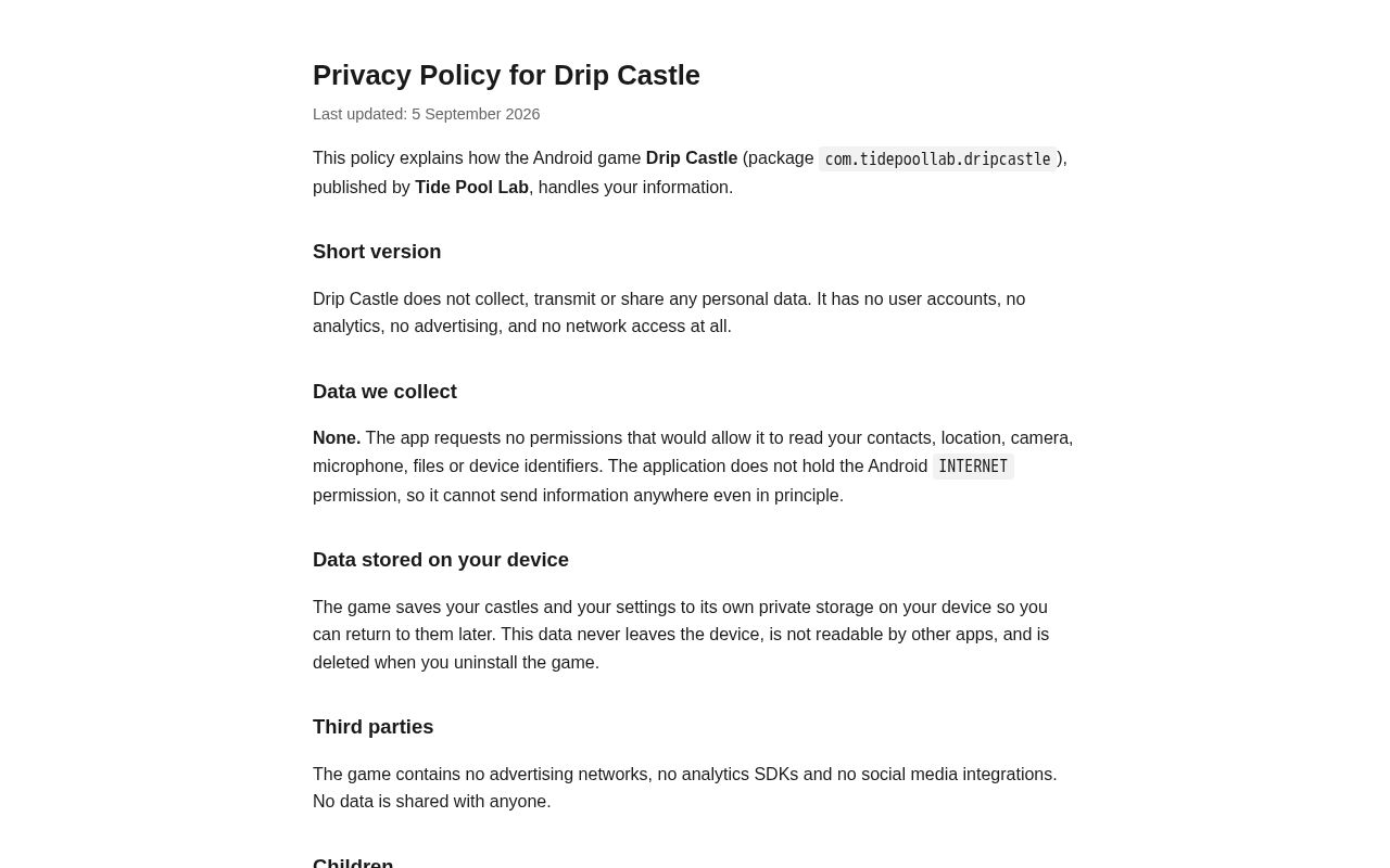 Preview of Dripcastle