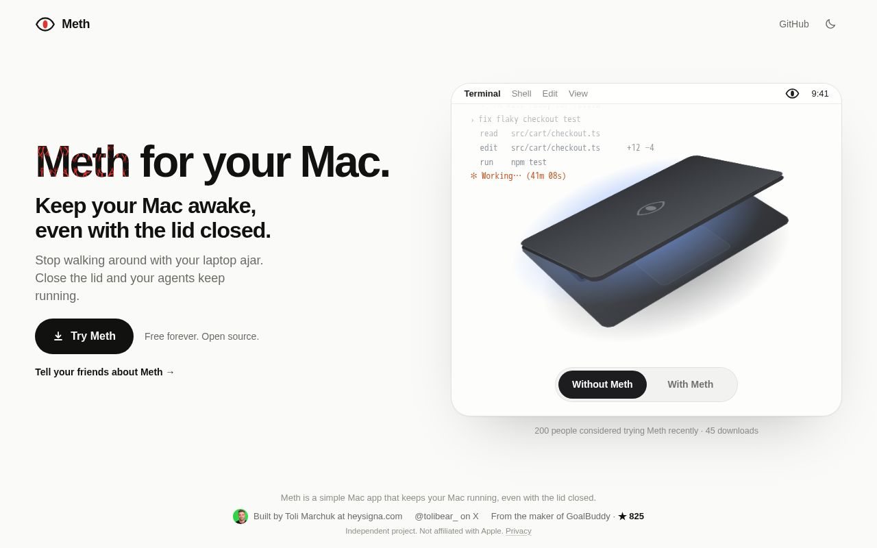Preview of Meth For Mac