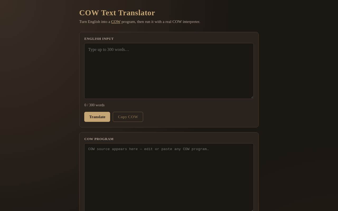 Preview of Moo Interpreter