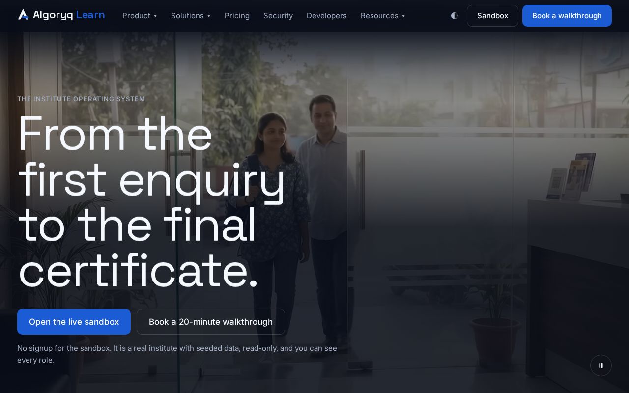 Preview of Algoriq Learn