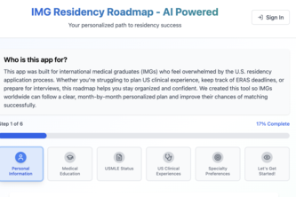 Preview of IMG Residency Roadmap (AI Powered)