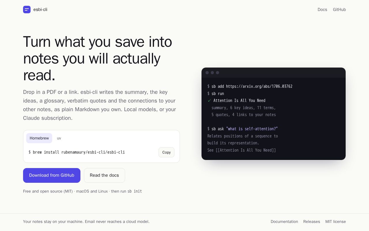 Preview of Esbi Cli