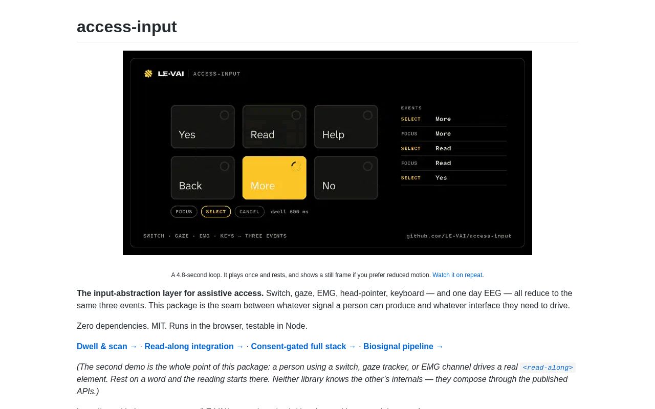 Preview of Access Input