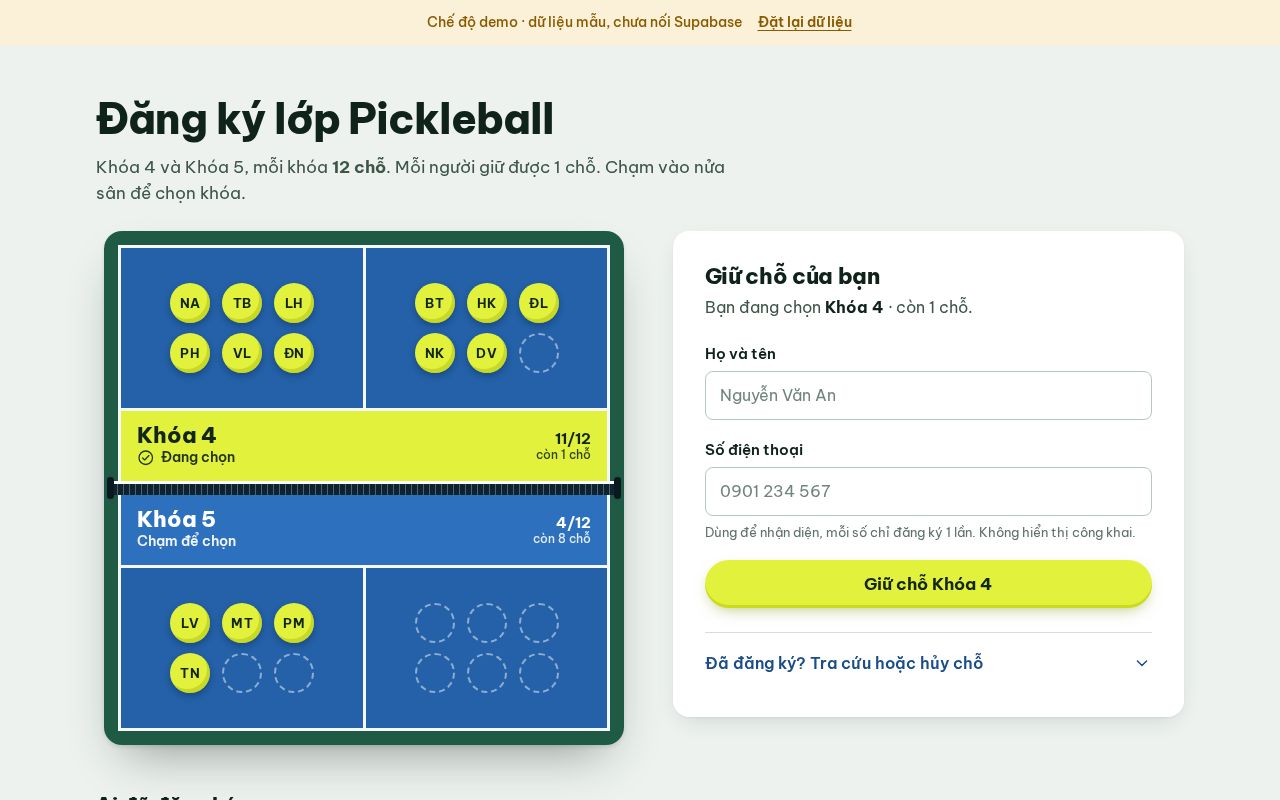 Preview of Pickleball Dangky