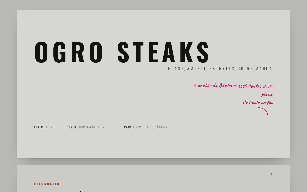 Preview of Ogro Steaks x Seven7 · planejamento estrategico de marca · versao apresentacao