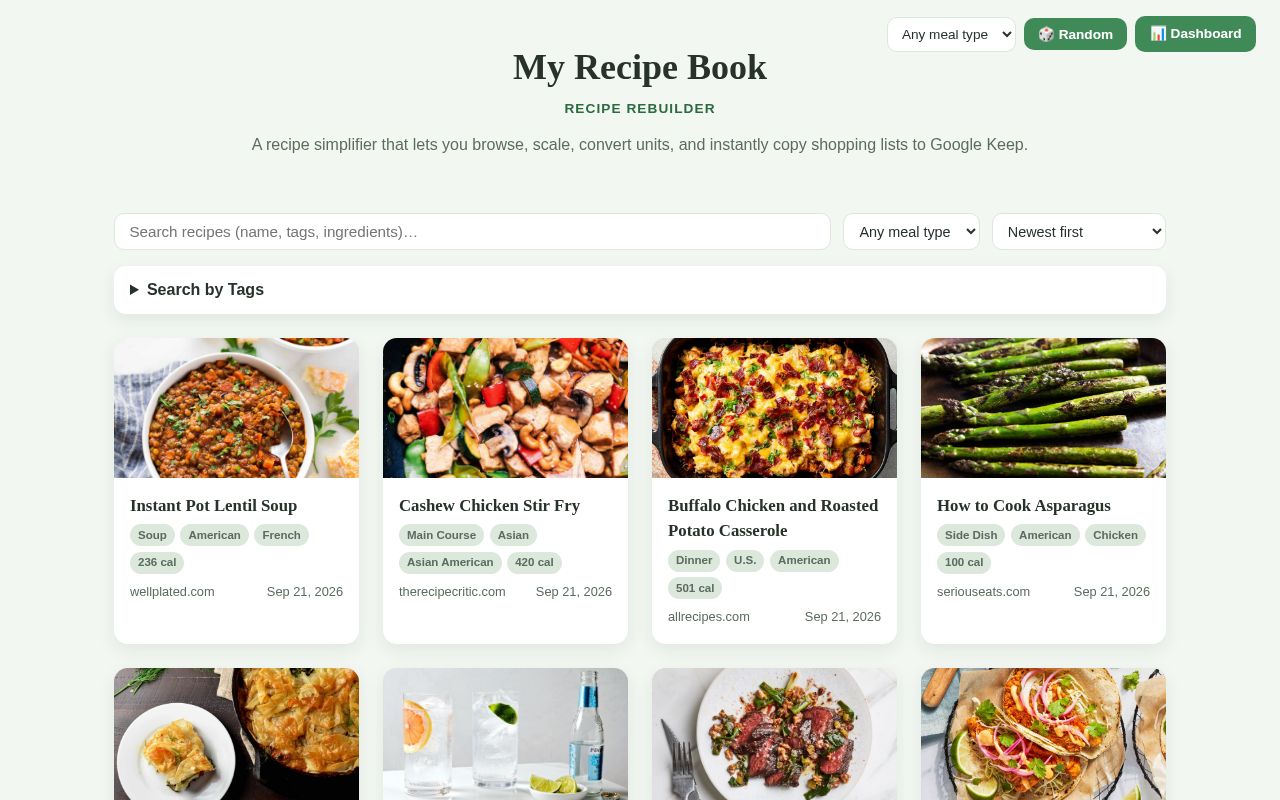 Preview of Recipe Rewriter