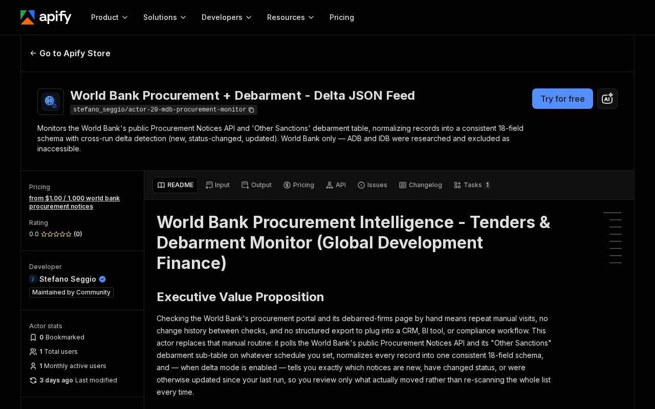 Preview of Actor 20 Mdb Procurement Monitor
