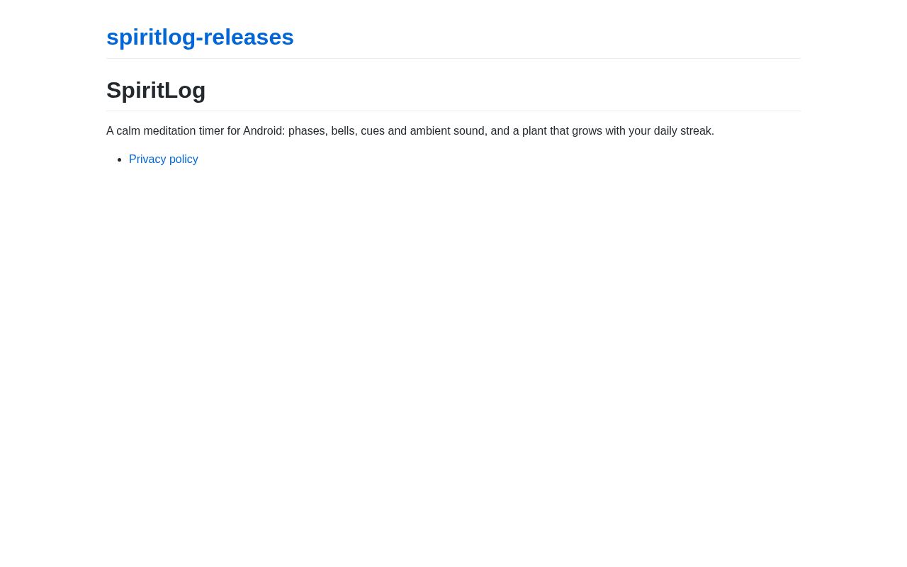 Preview of Spiritlog Releases
