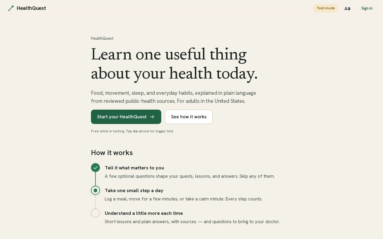 Preview of Healthquest Ai