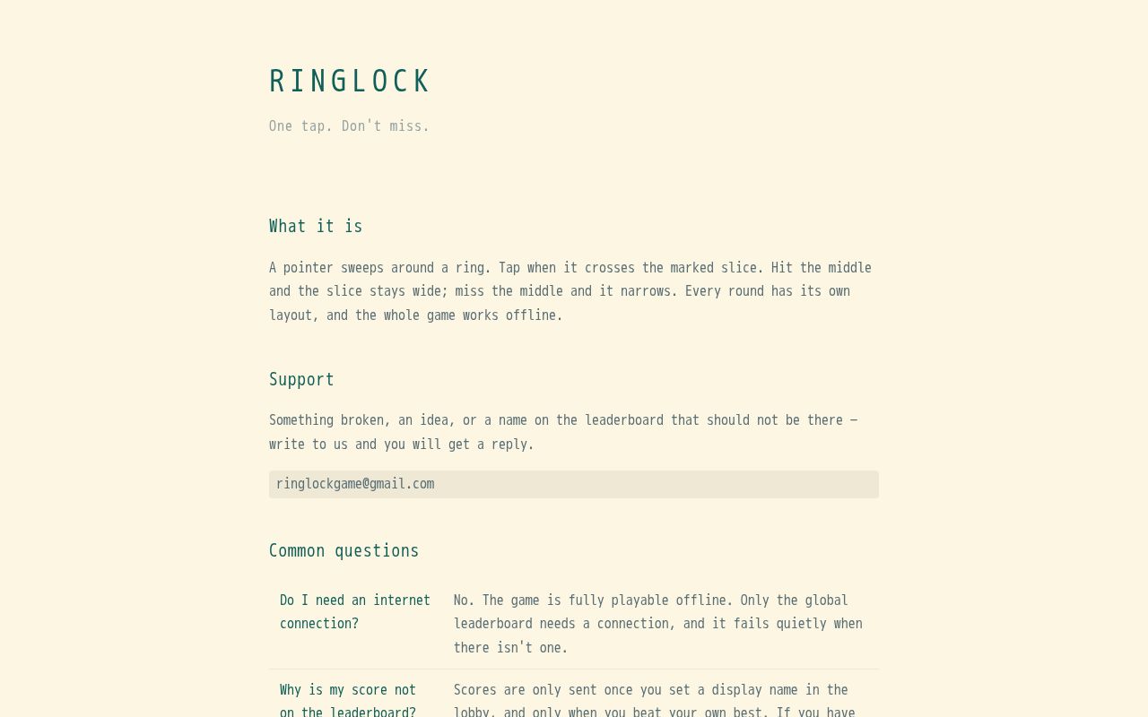 Preview of Ringlock Site