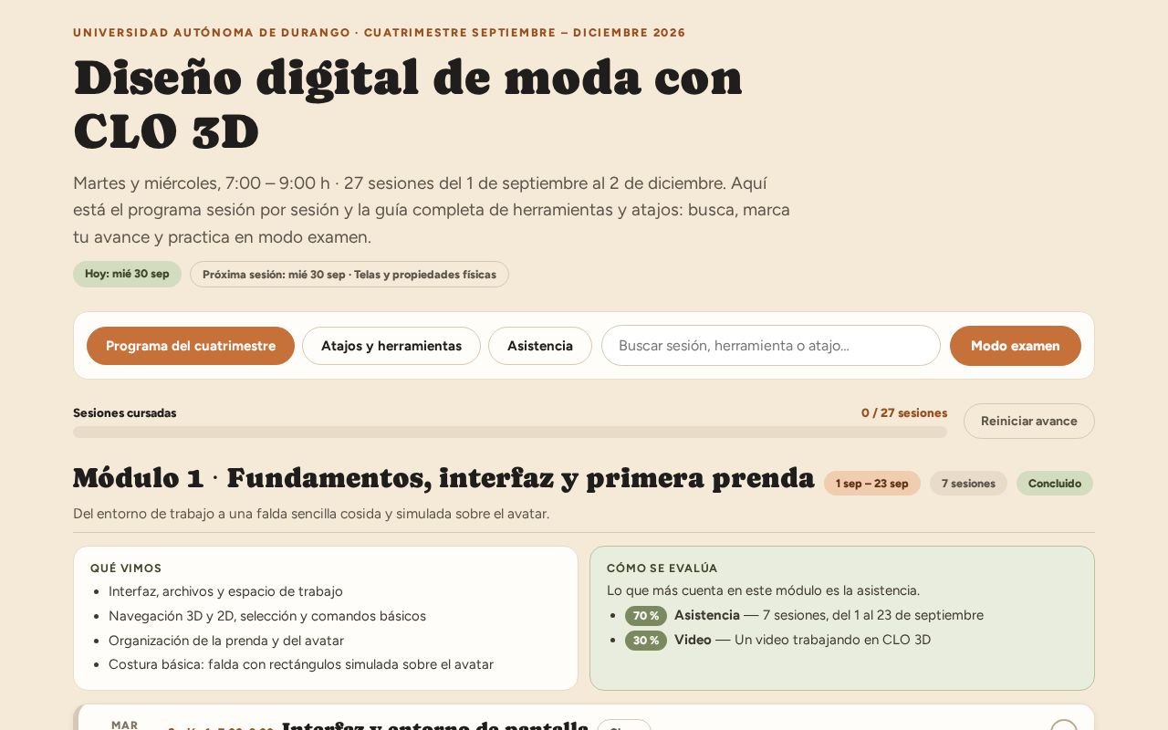 Preview of Clases CLO3D