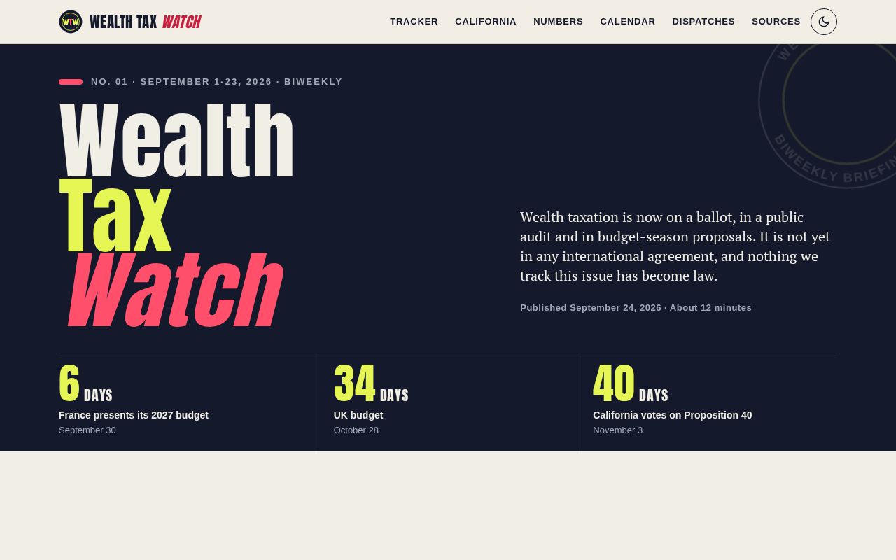 Preview of Wealth Tax Watch