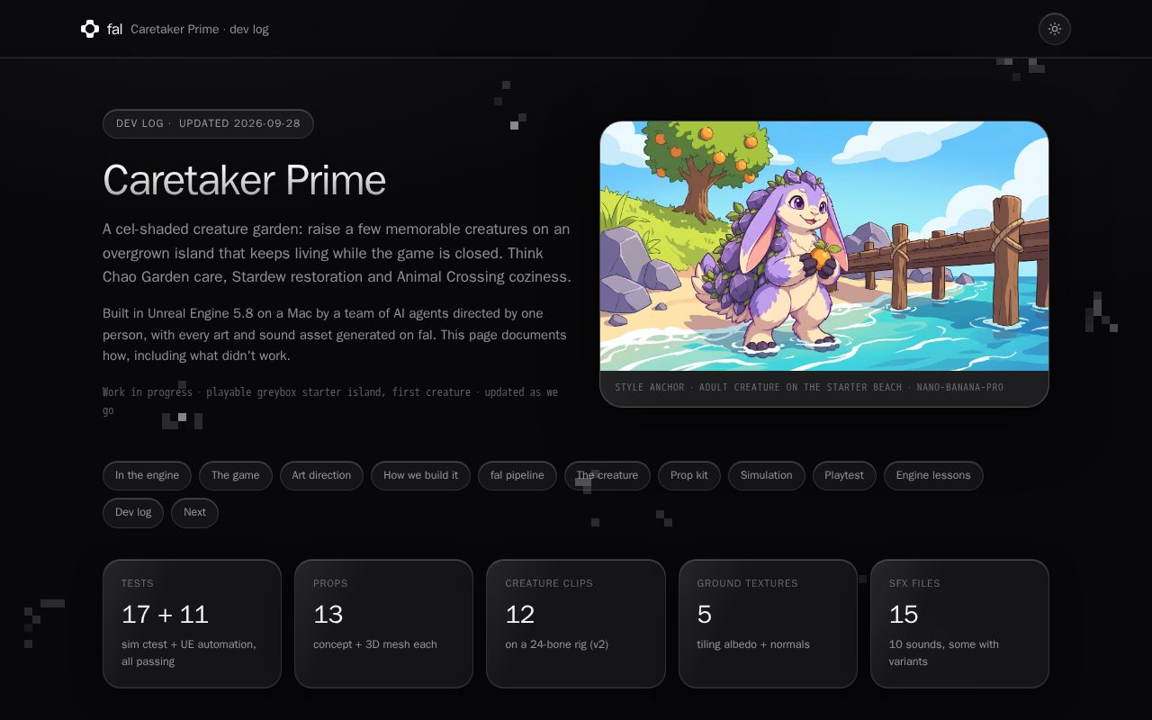 Preview of Caretaker Prime Devlog