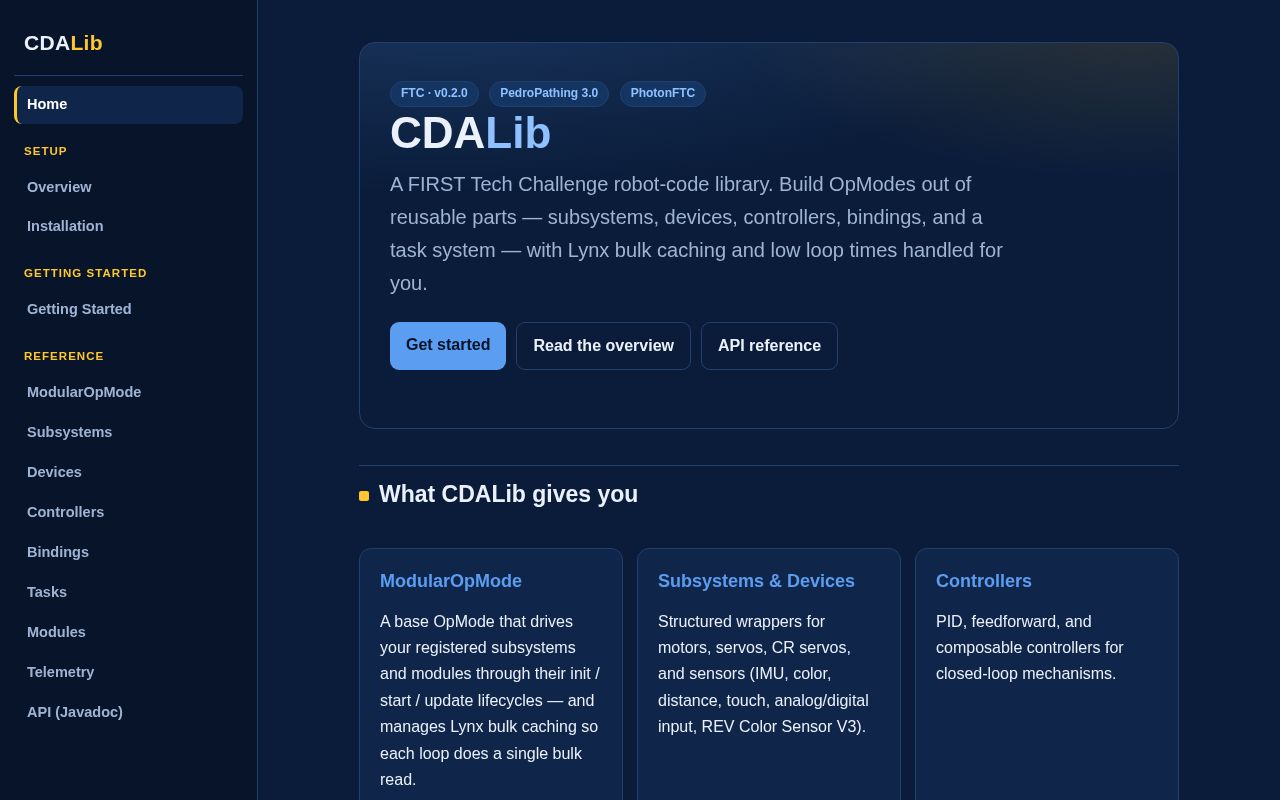Preview of CDALib Website