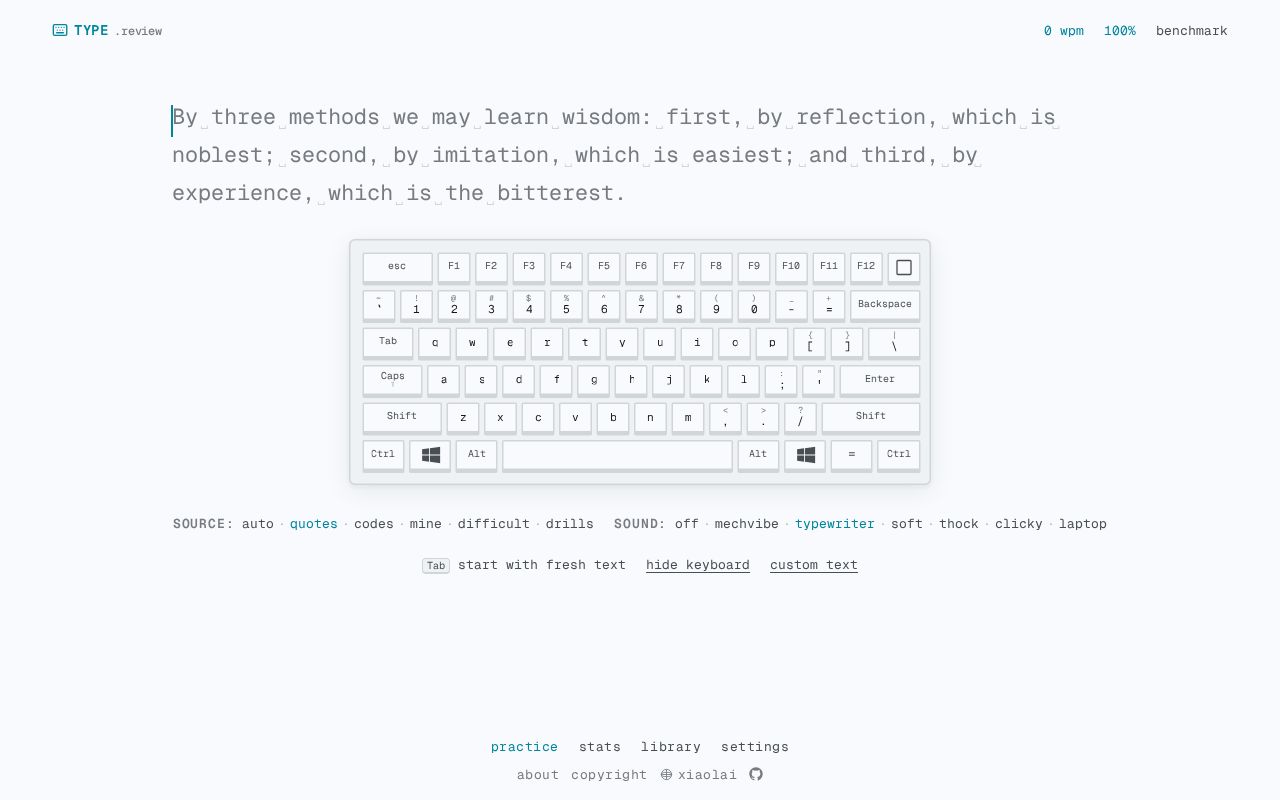 Preview of Type Review App Macos