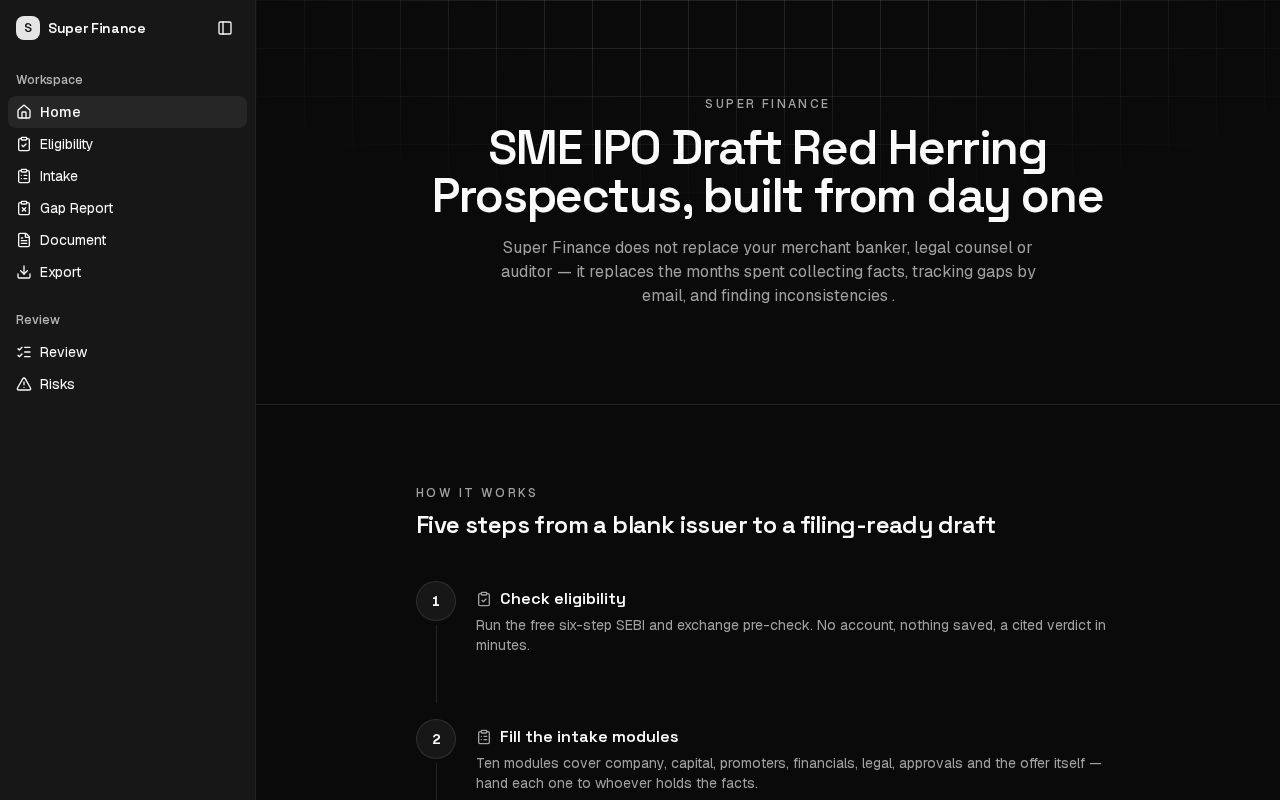 Preview of A draft prospectus builder for Indian SME IPOs