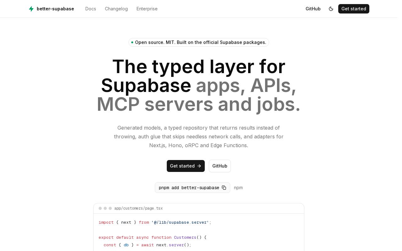 Preview of Better Supabase