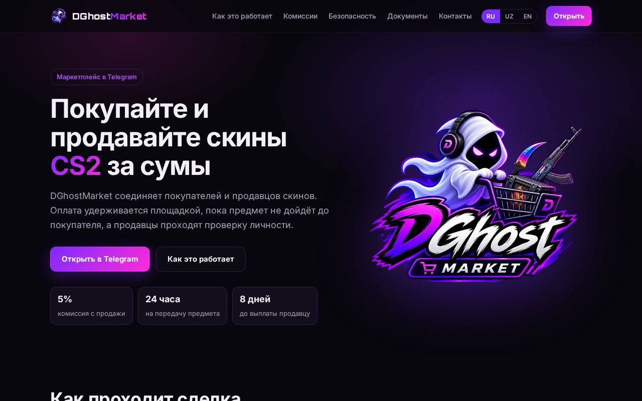 Preview of Dghostmarket Site