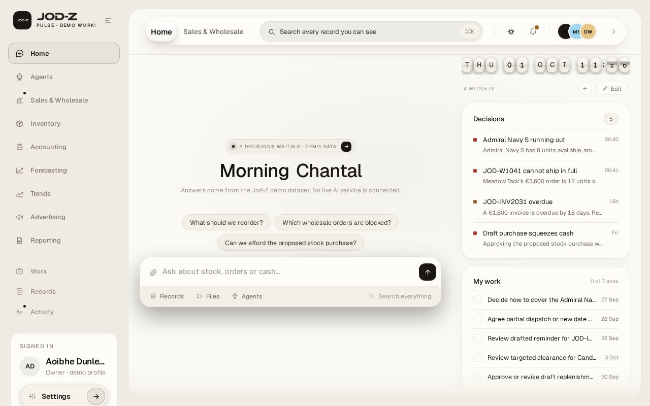 Preview of Jod Z Dashboard