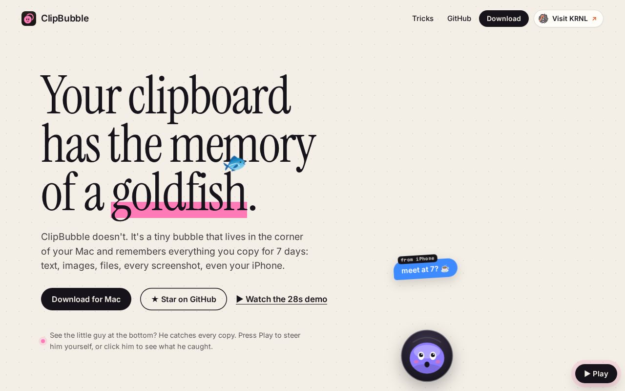 Preview of Clipbubble