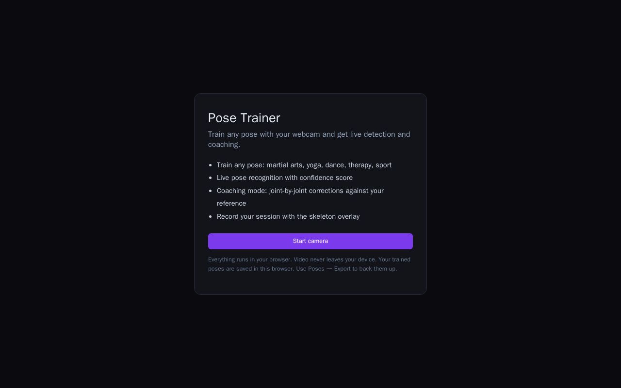 Preview of Pose Trainer
