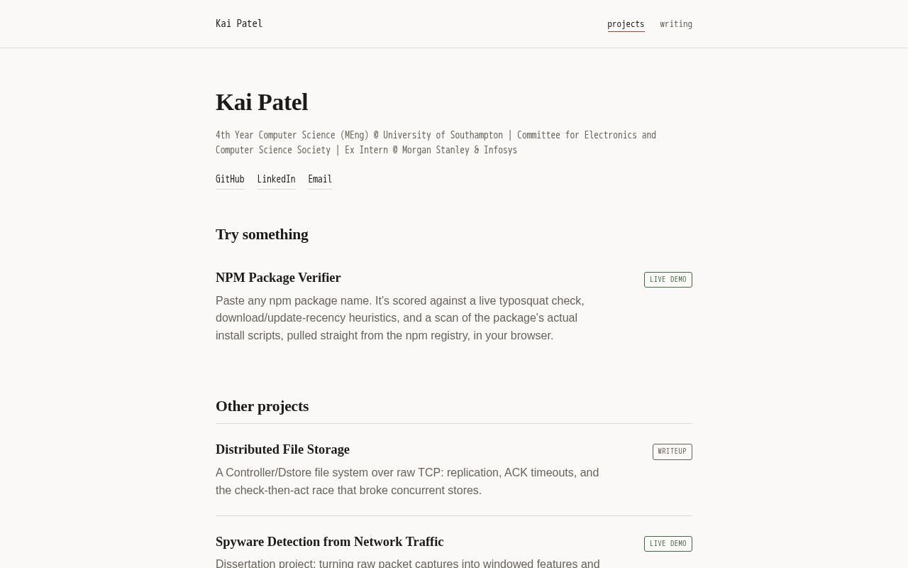 Preview of KaiPatel22 Github Io