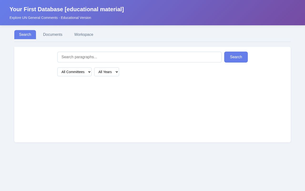 Preview of Your First Database [educational material]