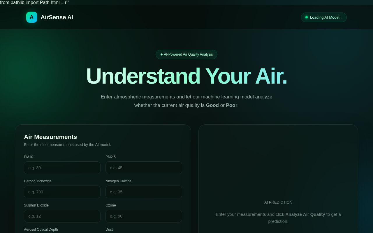 Preview of Air Quality-predictor