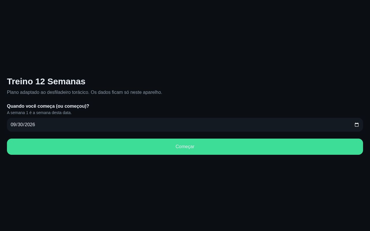 Preview of App Treino