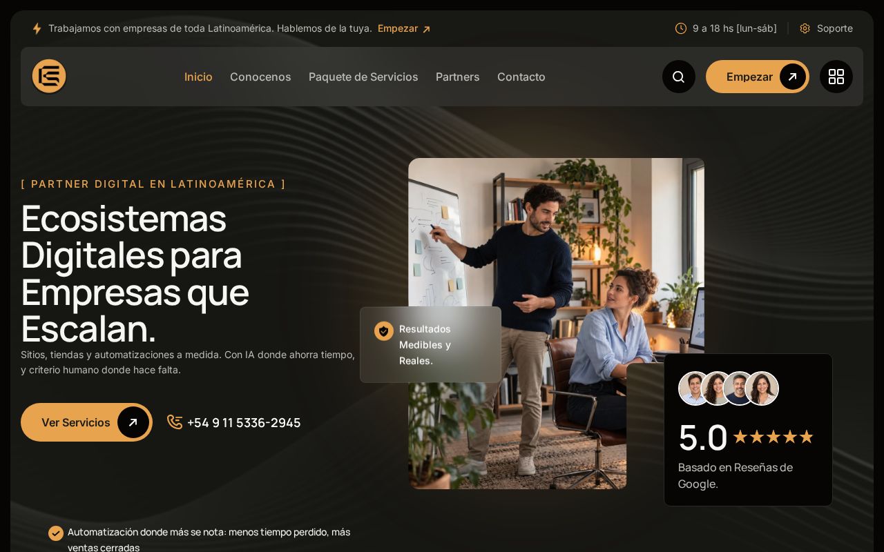 Preview of Web de Studio Complex (agencia de automatizaciones) — basado en plantilla Tekmino